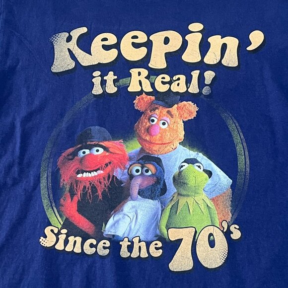 Disney Muppets Keepin It Real Graphic T Shirt Mens XL Animal Kermit Fozzie - Picture 4 of 7